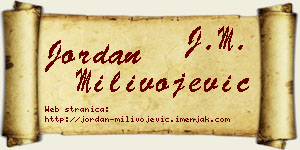 Jordan Milivojević vizit kartica